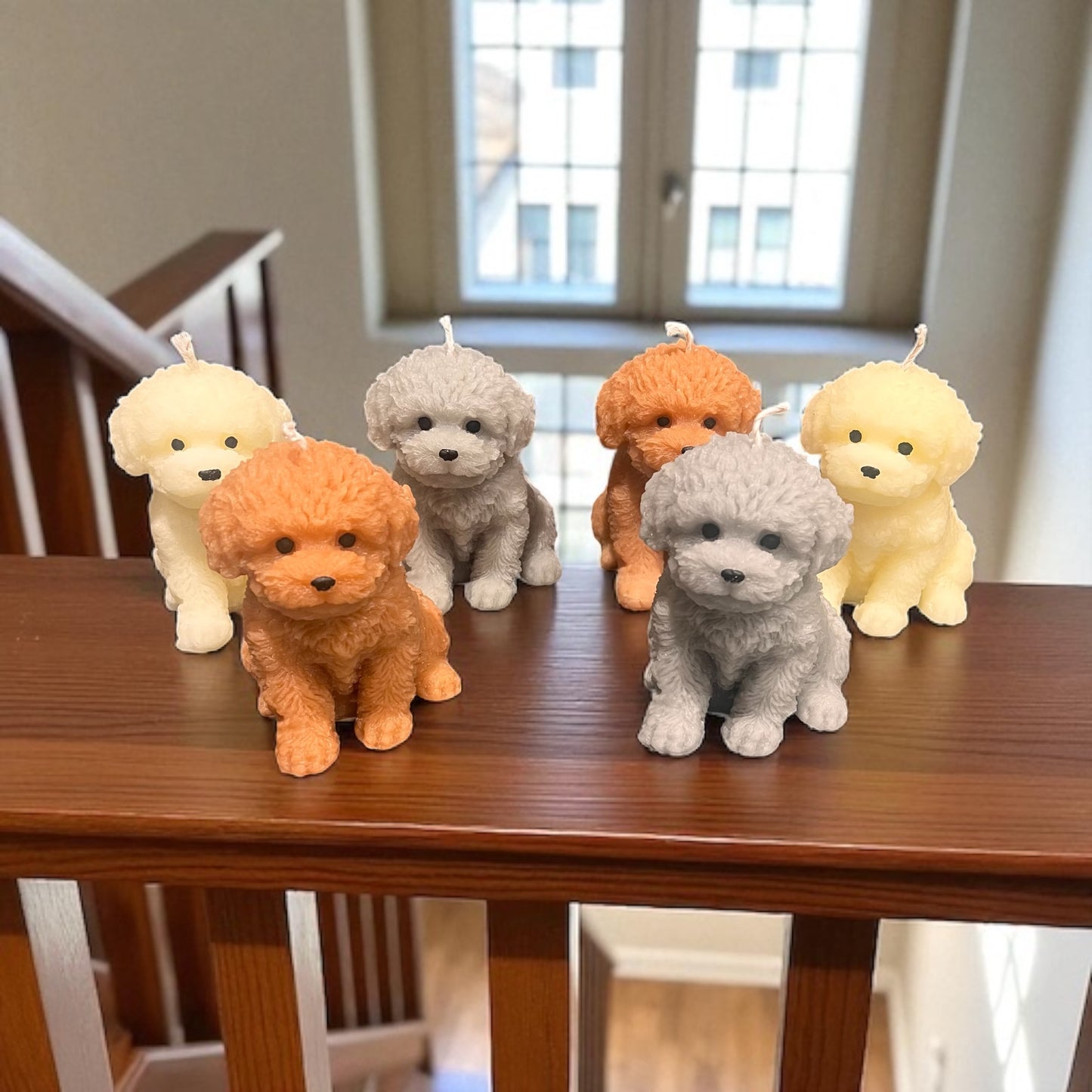 Beeswax Dog Pillar Candle