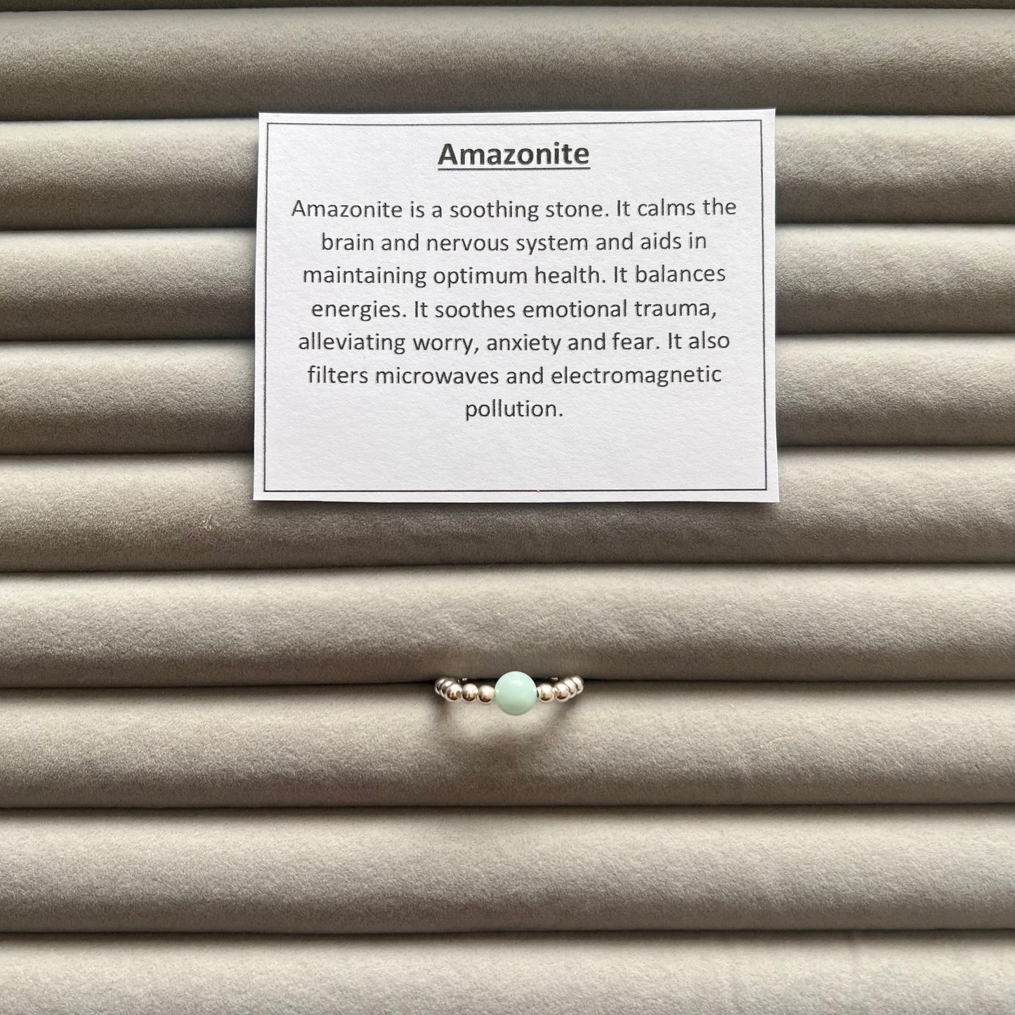 Amazonite Sterling Silver Ring