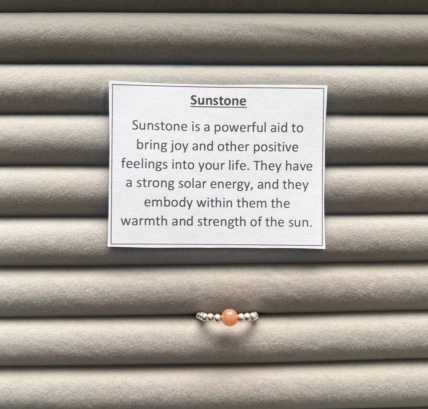 Sunstone Sterling Silver Ring