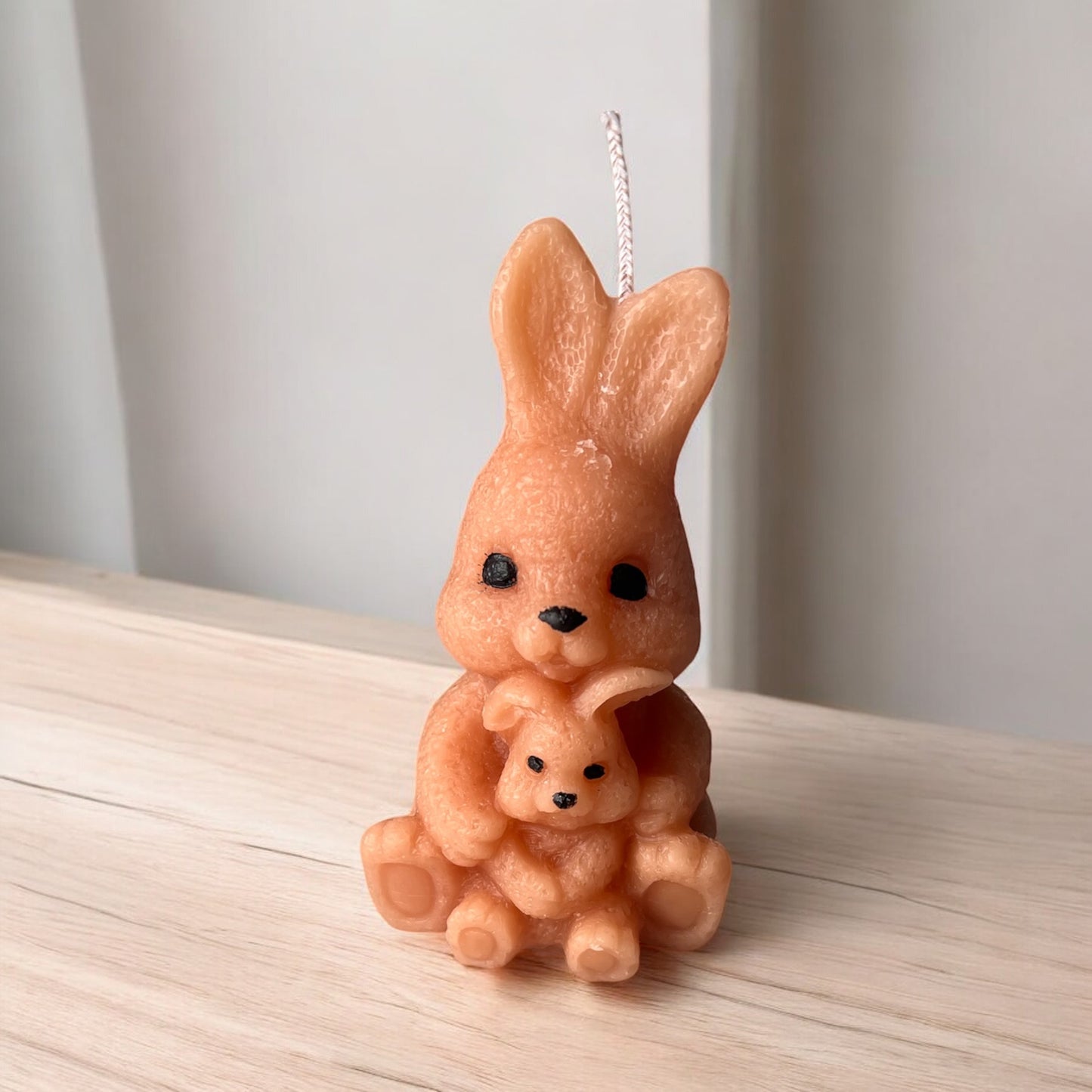 Bunny and Baby Beeswax Candle