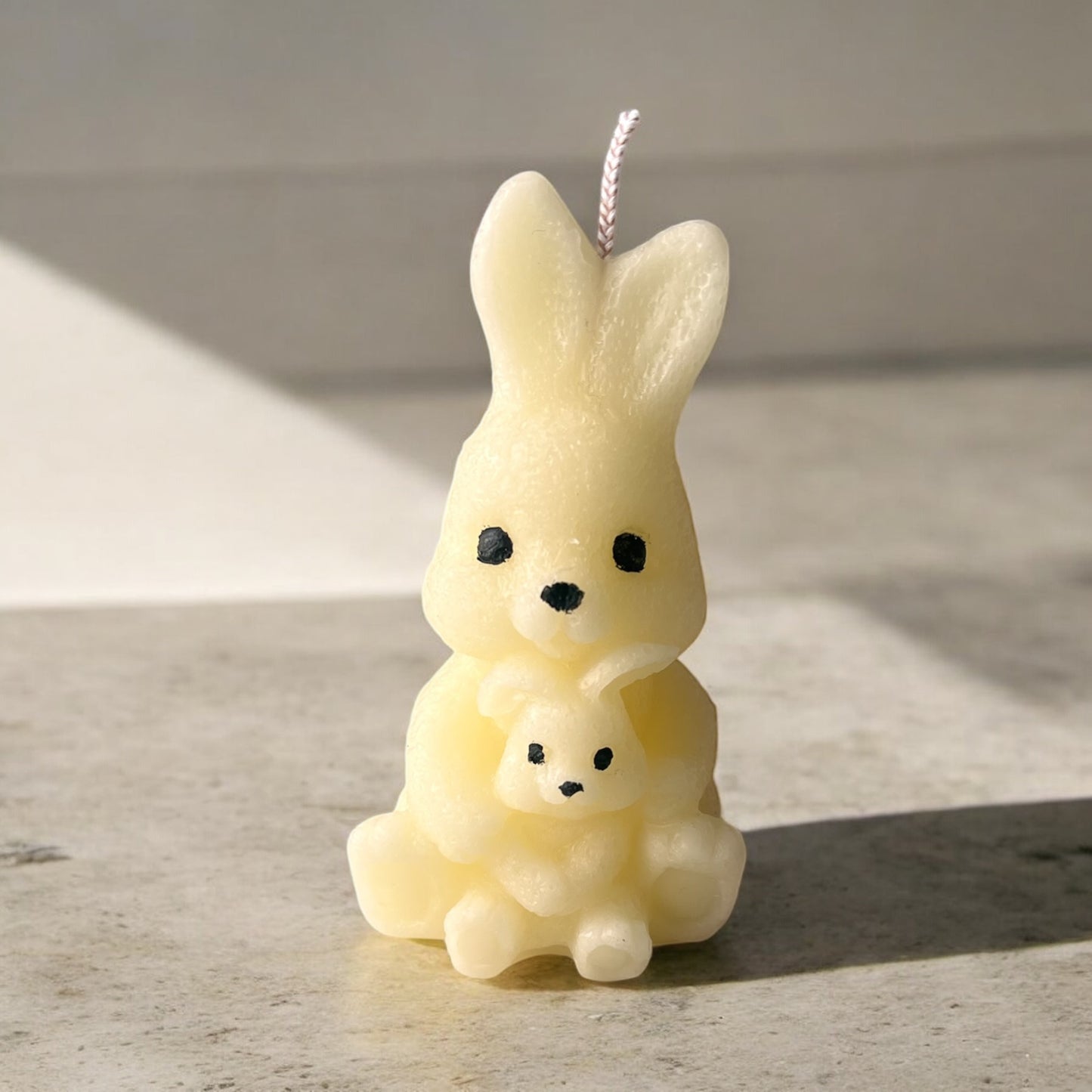 Bunny and Baby Beeswax Candle