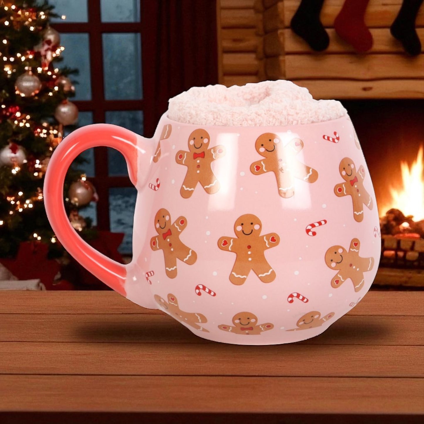 Gingerbread Mug & Socks Set