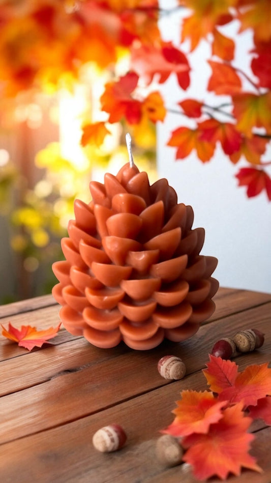 Beeswax Pinecone Candle