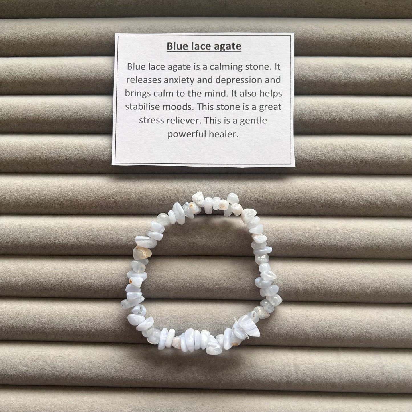 Blue Lace Agate Chip Bracelet
