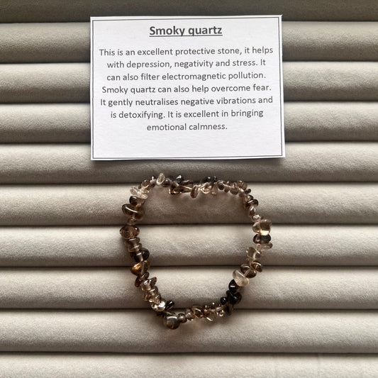 Smoky Quartz Chip Bracelet