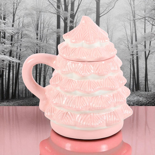 Pink Christmas Tree Mug