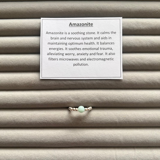 Amazonite Sterling Silver Ring