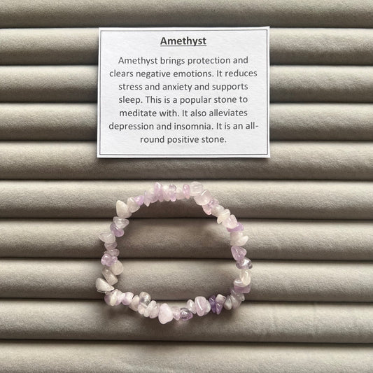 Amethyst Chip Bracelet