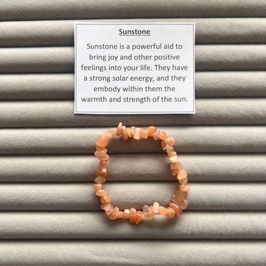 Sunstone Chip Bracelet