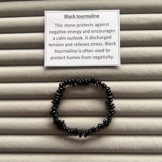 Black Tourmaline Chip Bracelet