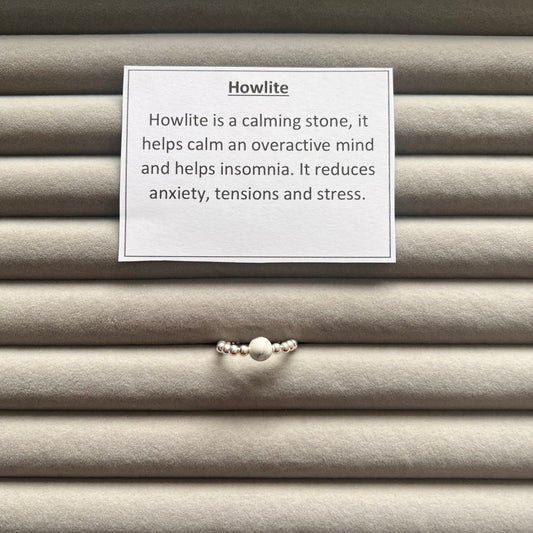 Howlite Sterling Silver Ring