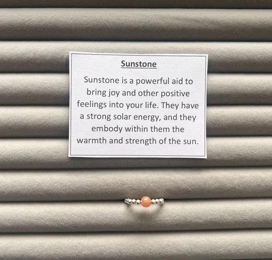 Sunstone Sterling Silver Ring